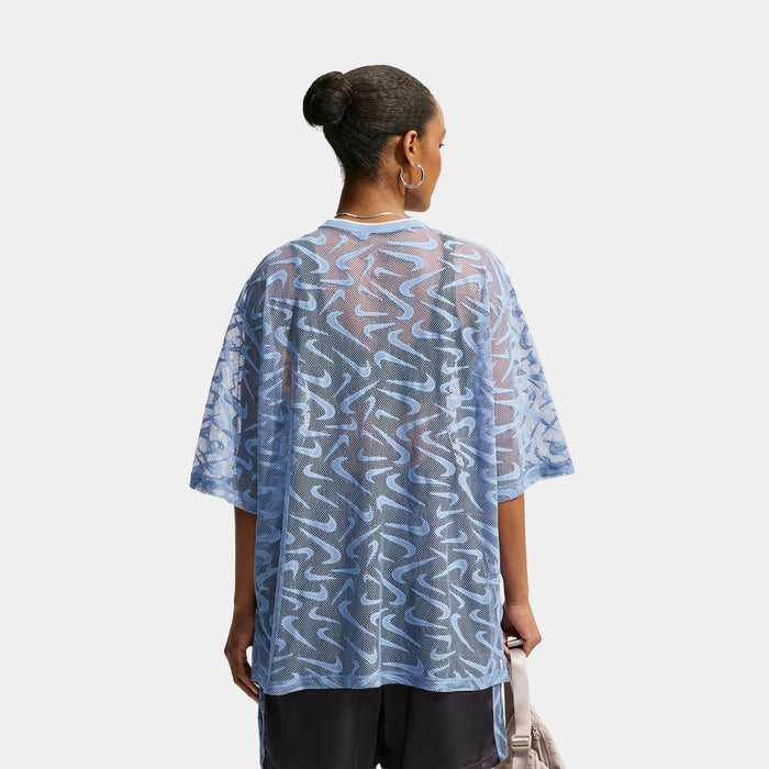 Sportswear Chill Lace Oversized Womens Jersey (Work Blue/Gridiron/White)