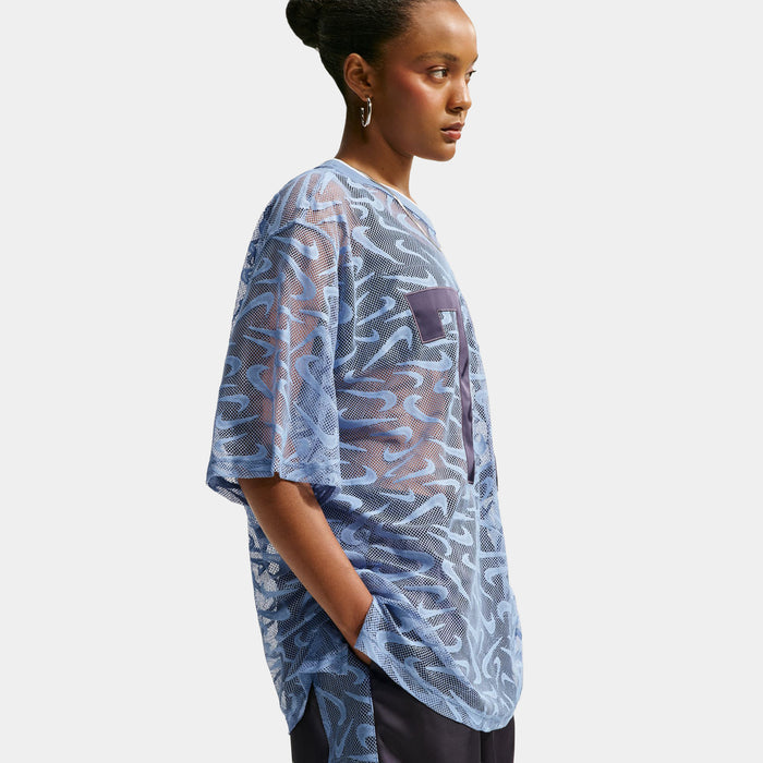 Sportswear Chill Lace Oversized Womens Jersey (Work Blue/Gridiron/White)