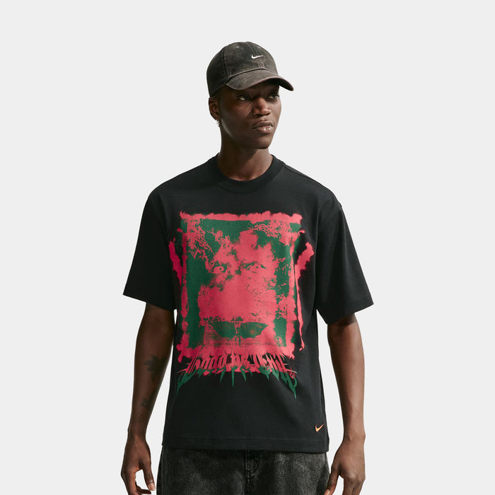 Sportswear Good Vs Evil Loose Mens Short Sleeve Shirt (Black/Red)
