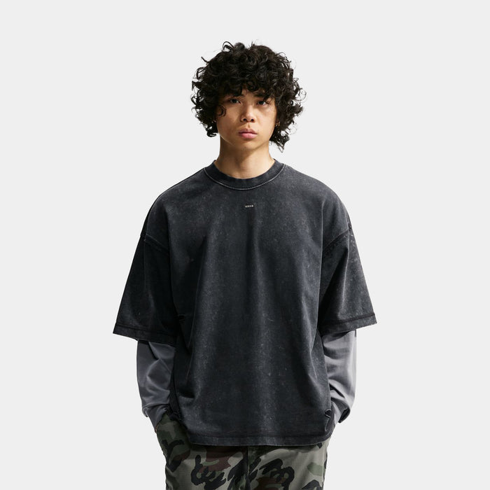 Sportswear Mens Short Sleeve Shirt (Black/Ice Silver/Dark Smoke Grey)