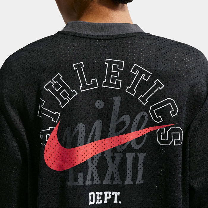 Sportswear Oversized Heritage Cropped Mesh Womens Jersey (Black/Anthracite/Sail)