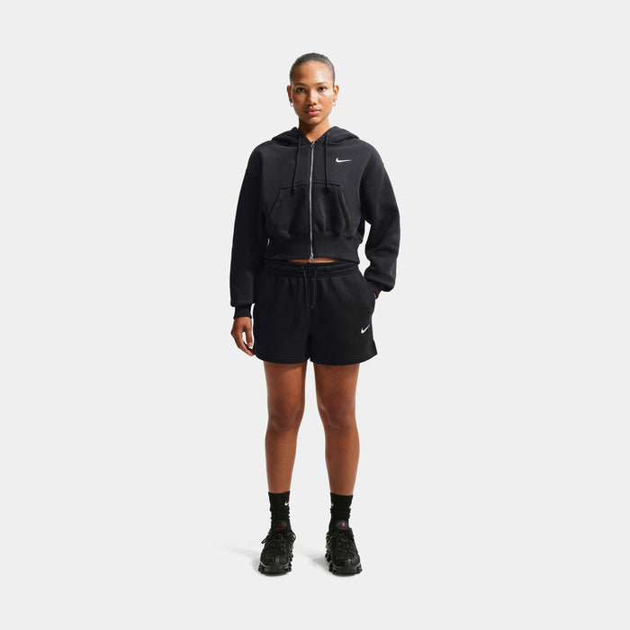 Sportswear Phoenix Fleece Mid Rise 4" Womens Shorts (Black/Sail)