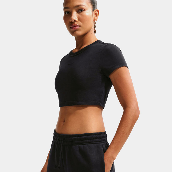 Sportswear Phoenix Fleece Mid Rise 4" Womens Shorts (Black/Sail)