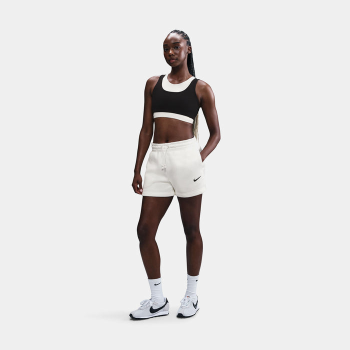Sportswear Phoenix Fleece Mid Rise 4" Womens Shorts (Sail/Black)