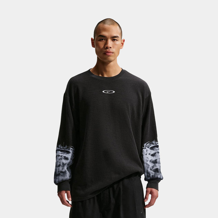 Sportswear Thermal Top Mens Long Sleeve Shirt (Off Noir)