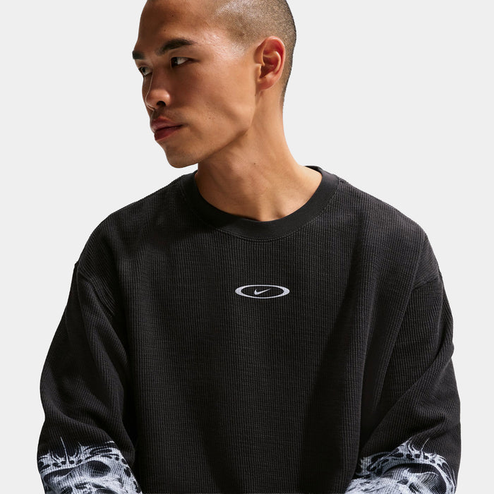Sportswear Thermal Top Mens Long Sleeve Shirt (Off Noir)