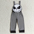 SR0082 Nightmar* Smiling Embroidery Stripes Baby Boys Halloween Strap Jumpsuits