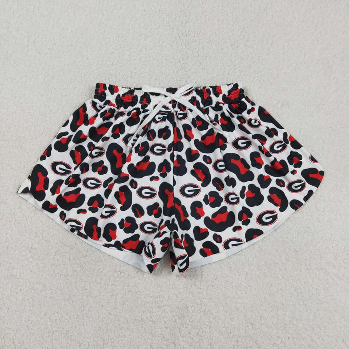 SS0804 Adult Size Women Sport Team G Leoaprd Ruffle Active Yoga Shorts