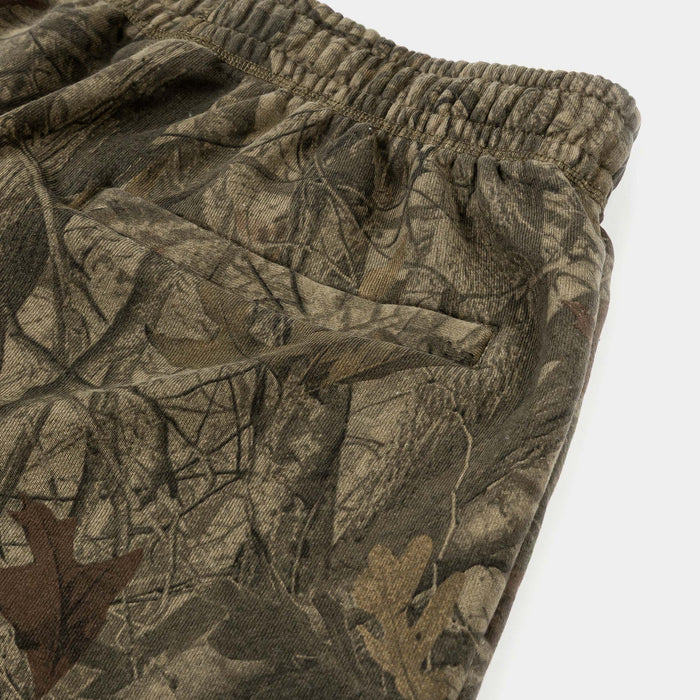 Stained Glass Camo Fleece Mens Shorts (Brown/Beige)