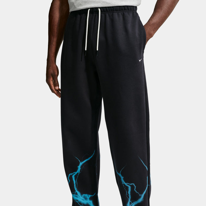 Standard Issue Brushed Basketball Fleece Mens Pants (Black/Light Current Blue/Pale Ivory)