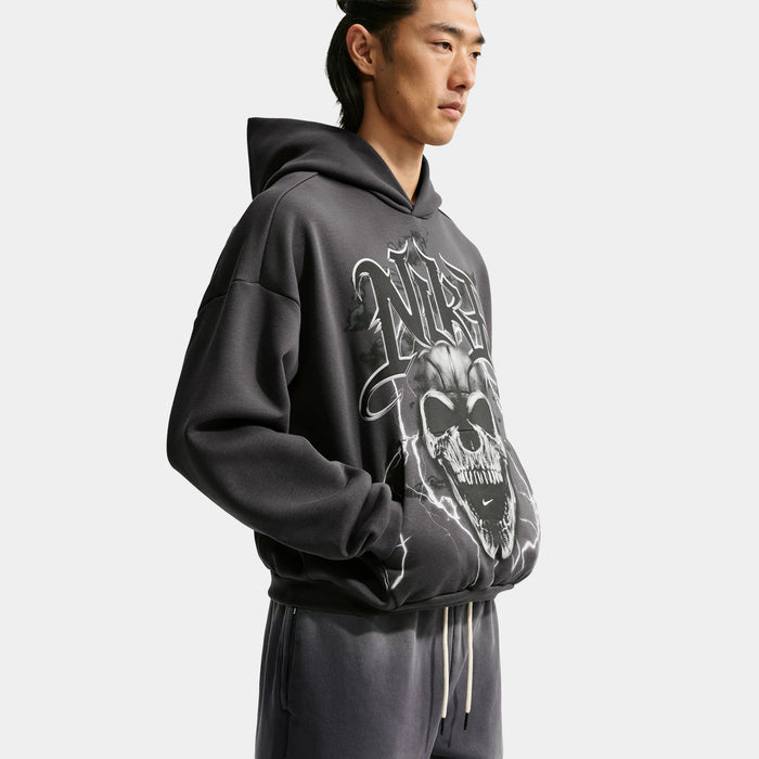 Standard Issue Brushed Basketball Pullover Mens Hoodie (Anthracite/White/Pale Ivory)