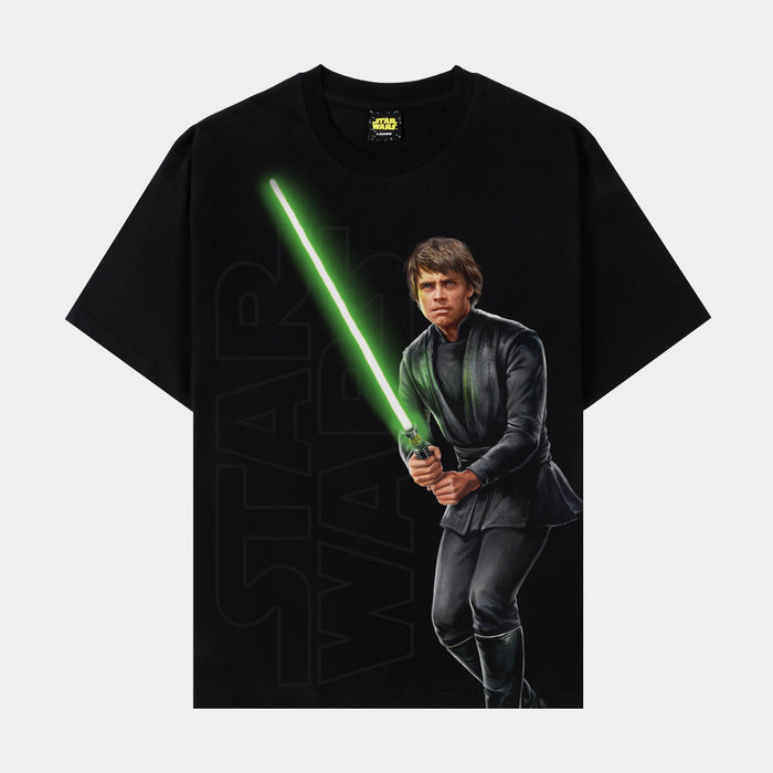 Star Wars By Shoe Palace Lightsaber Mens Short Sleeve Shirt (Grey/Black)