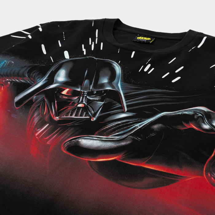 Star Wars By Shoe Palace Vader Mens Short Sleeve Shirt (Black/Red)