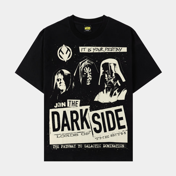 Star Wars By Shoe Palace Villains Washed Mens Short Sleeve Shirt (Grey/Black)
