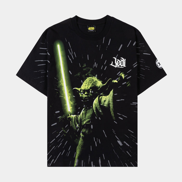 Star Wars By Shoe Palace Yoda Mens Short Sleeve Shirt (Black/Green)