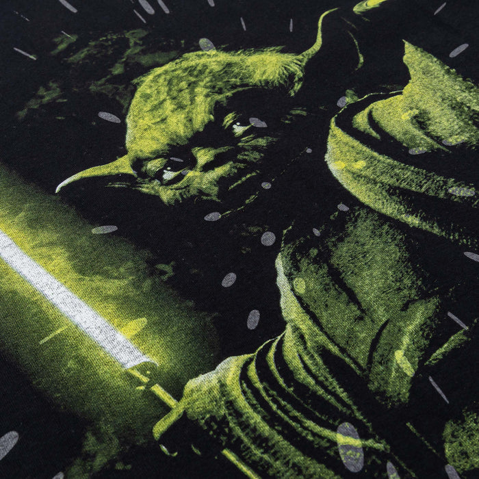 Star Wars By Shoe Palace Yoda Mens Short Sleeve Shirt (Black/Green)
