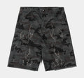 Studded Camo Cargo Mens Shorts (Black/Grey)