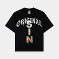 Studded Logo Mens Short Sleeve Shirt (Light Black/White)