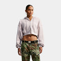 Studio Fleece Medium Weight Cropped Womens Hoodie (Cream II/Sail)