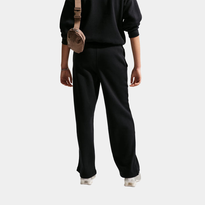 Studio Fleece Open Hem Grade School Pants (Black/White)