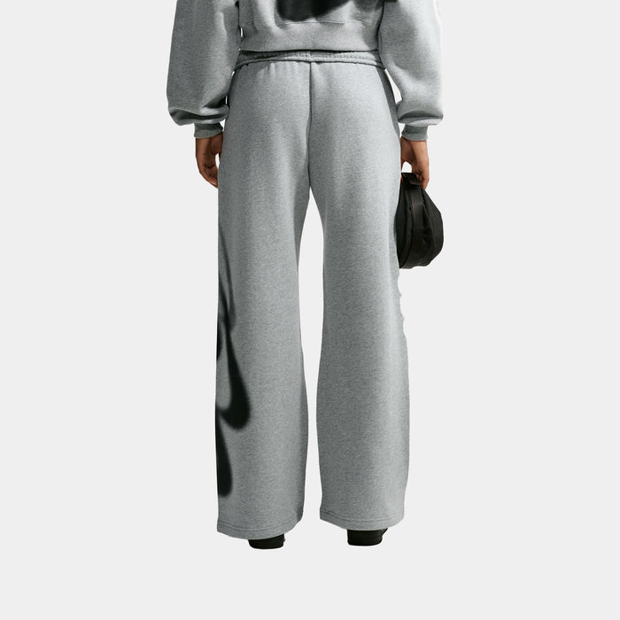 Studio Fleece Oversized High Rise Straight Womens Pants (Dark Grey Heather/Sail)