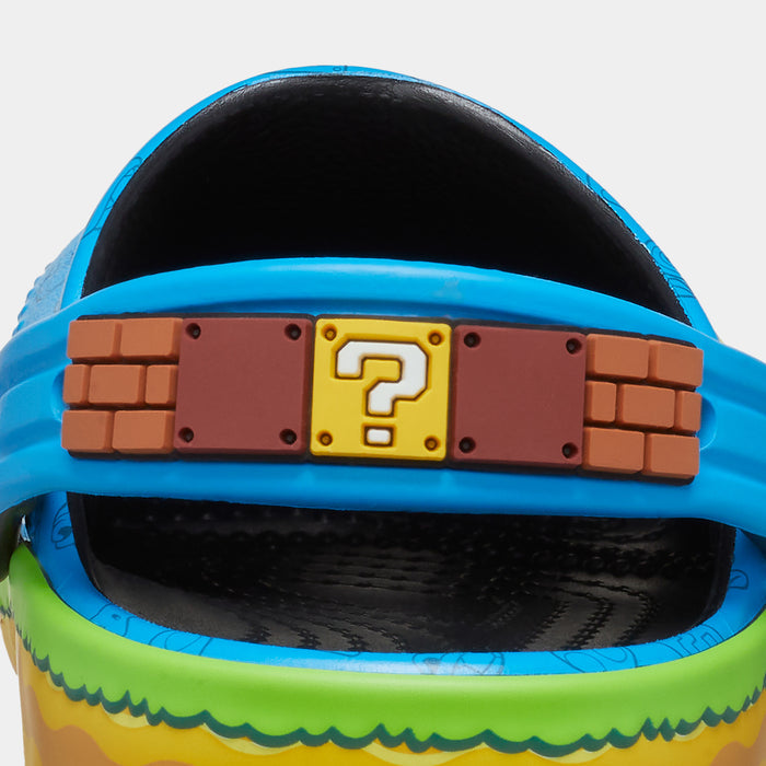 Super Mario Classic Clog Grade School Sandals (Blue/Green) Free Shipping