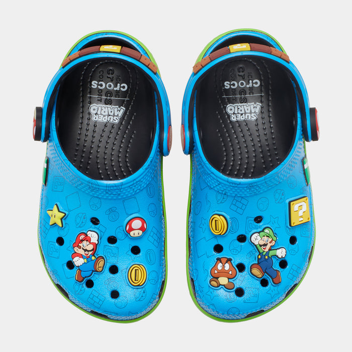 Super Mario Classic Clog Infant Toddler Sandals (Blue/Green) Free Shipping