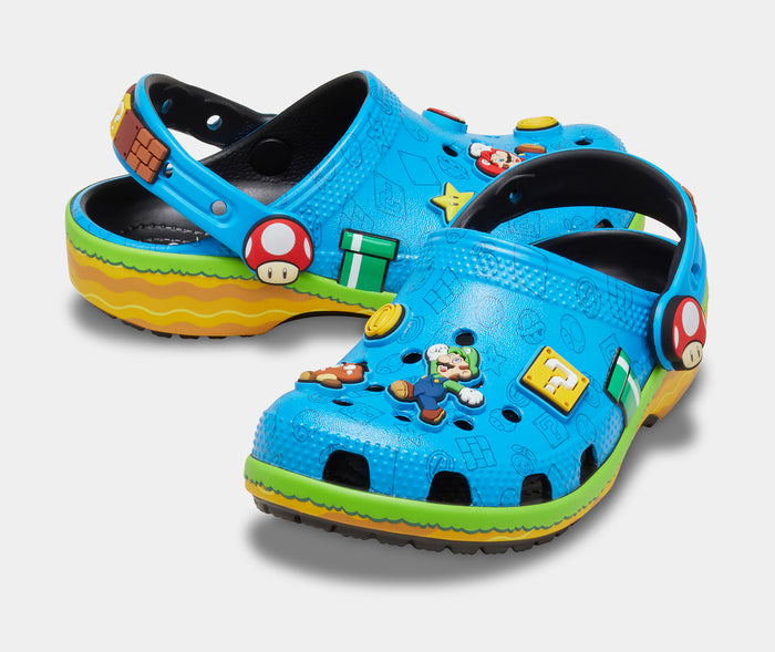 Super Mario Classic Clog Infant Toddler Sandals (Blue/Green) Free Shipping