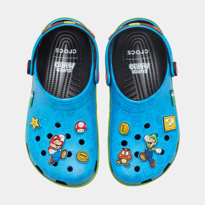 Super Mario Classic Clog Mens Sandals (Blue/Green) Free Shipping