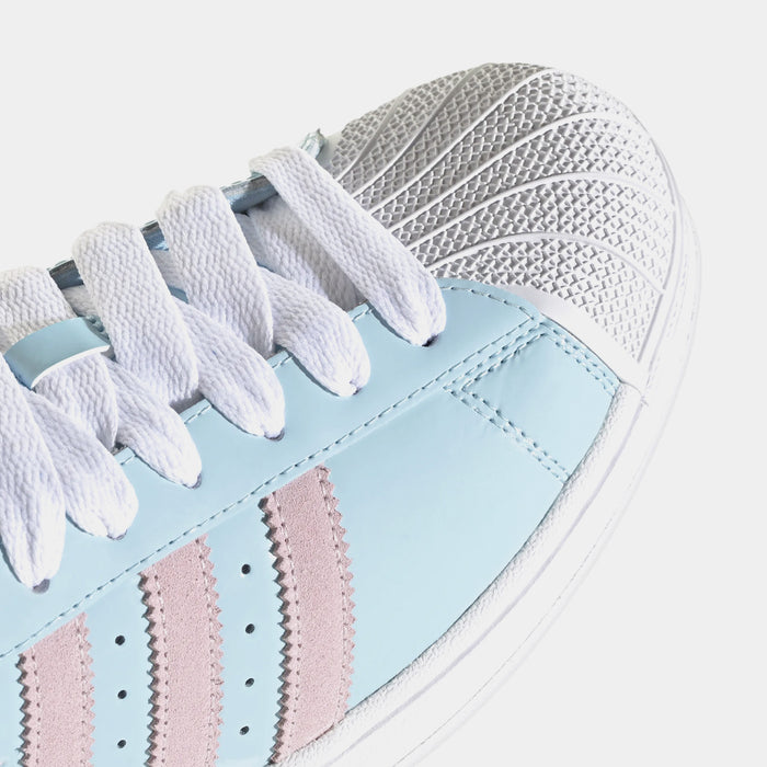 Superstar Patent Mens Lifestyle Shoes (Blue/Pink)