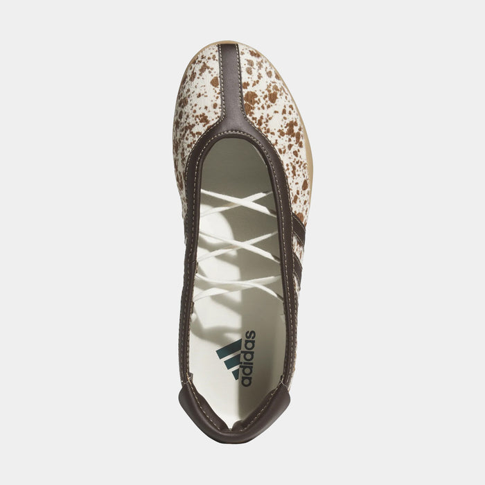 Taekwondo Mei Ballet Animal Print Womens Lifestyle Shoes (Off White/Dark Brown/Gum)