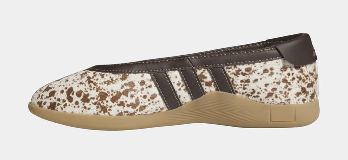 Taekwondo Mei Ballet Animal Print Womens Lifestyle Shoes (Off White/Dark Brown/Gum)