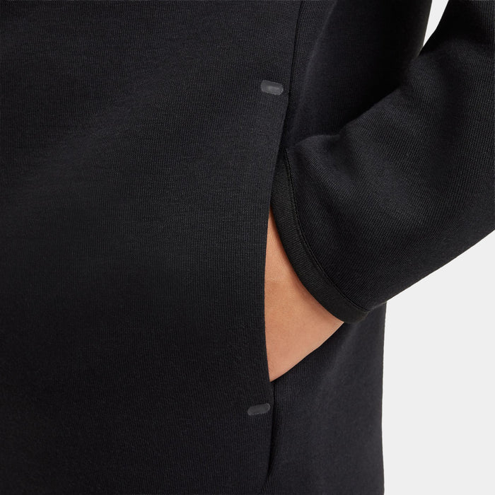 Tech Fleece Full Zip Grade School Hoodie (Obsidian/Black/Black)