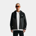 Tech Fleece Full Zip Windrunner Mens Jacket (Black/Dark Smoke Grey/Neon Yellow)