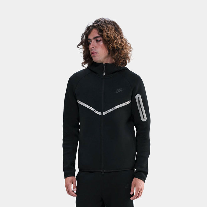 Tech Full Zip Fleece Windrunner Reflective Accents Mens Jacket (Sequoia/Black)