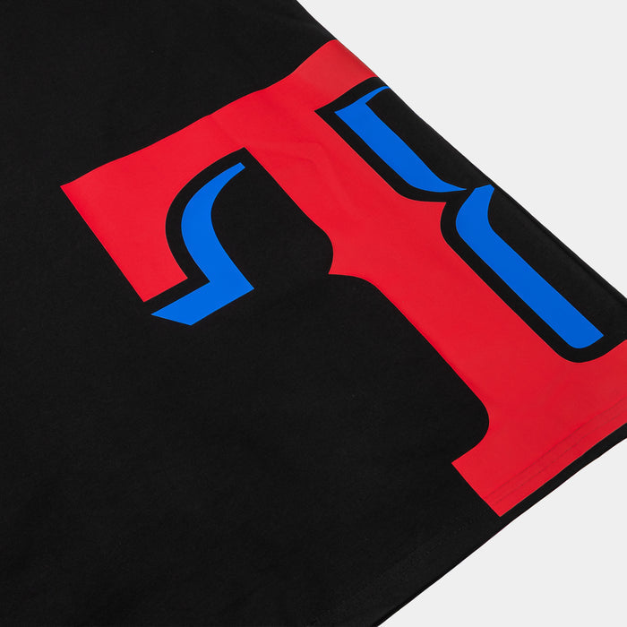 Texas Rangers Living Large Drop Shoulder Mens Short Sleeve Shirt (Black/Red)