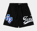 Texas Rangers Living Large Fleece Mens Shorts (Black/White)