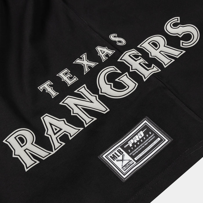 Texas Rangers Street Team Drop Shoulder Mens Short Sleeve Shirt (Black/Grey)