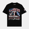 Texas Rangers Victory Drop Shoulder Mens Short Sleeve Shirt (Black/Red)