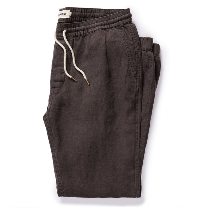 flatlay of The Apres Pant in Shadow Hemp