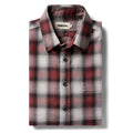 flatlay of The California in Brick Plaid Ombre Twill folded
