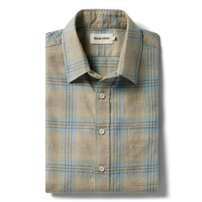 flatlay of The California Heathered Sky Plaid