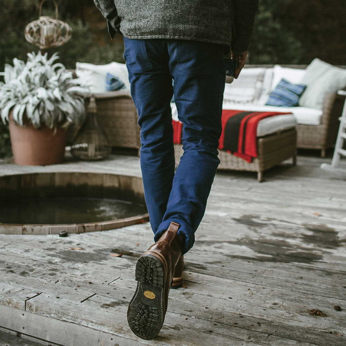 Our fit model showing the back of the camp pants