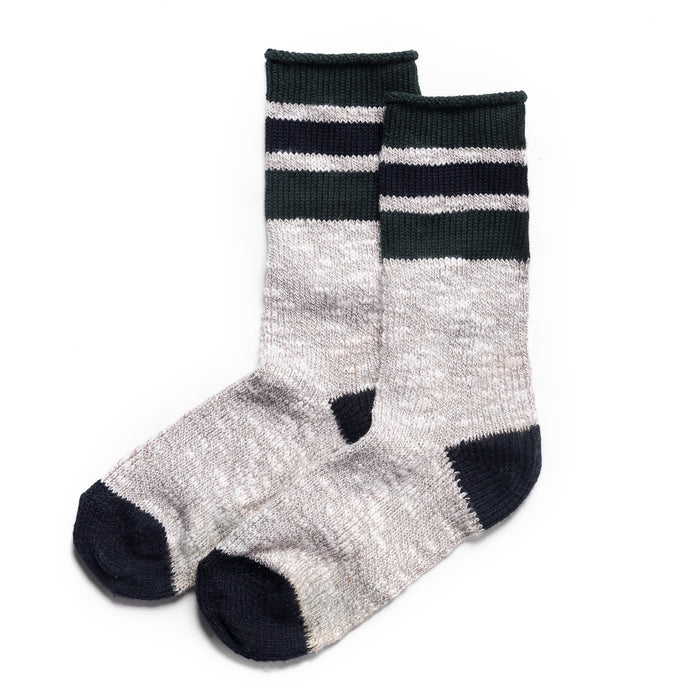 flatlay of The Camp Sock in Heather Grey