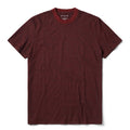 flatlay of The Cotton Hemp Tee in Rust and Navy Stripe
