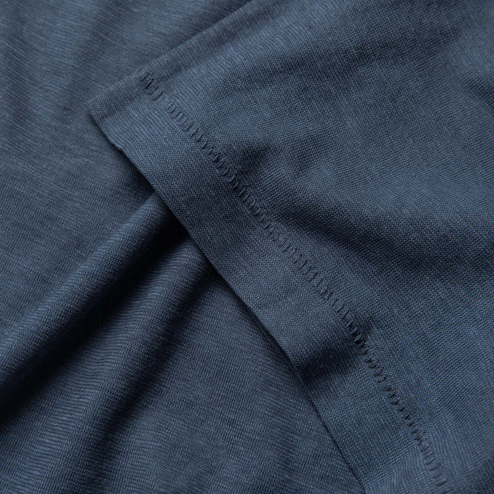 material shot of The Cotton Hemp Tee in Steel Blue
