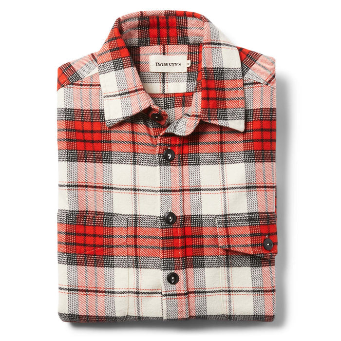 flatlay of The Crater Shirt in Engine Plaid