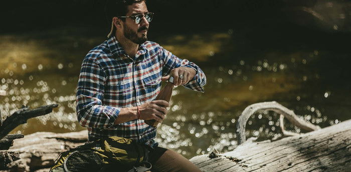 The Crater Shirt in Navy Plaid workshop header [tr]