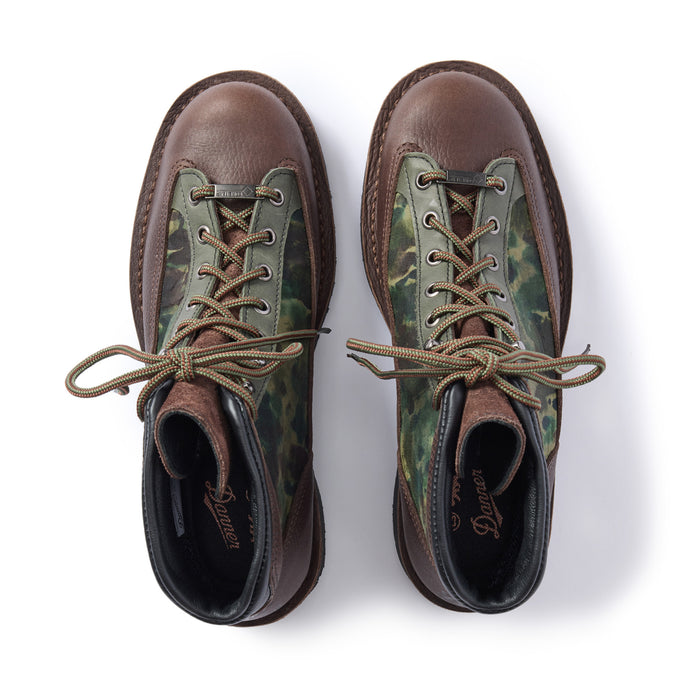 material shot of the tops of The Ridge Boot in Painted Camo