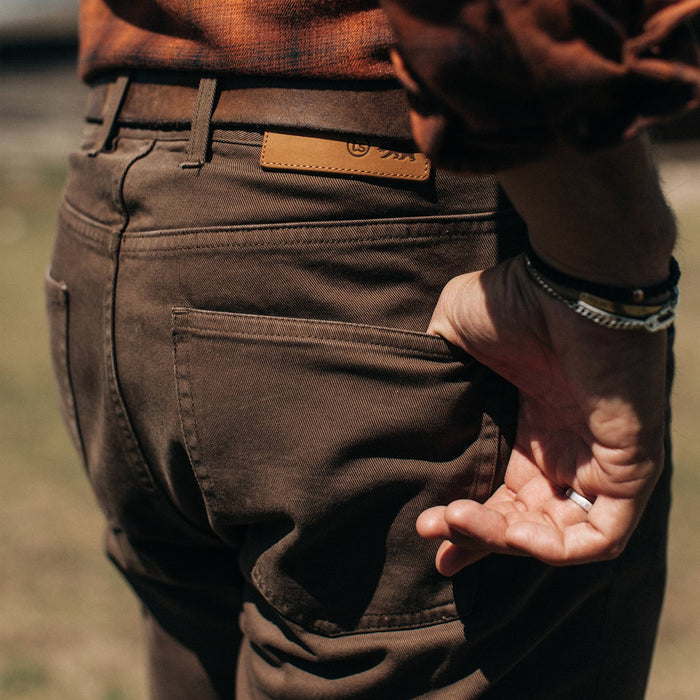 The Democratic All Day Pant in Espresso Selvage
